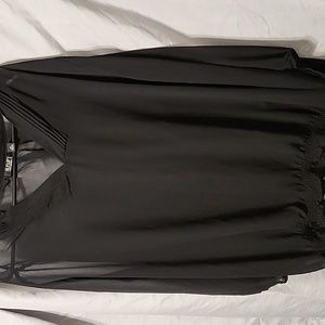 Black, a.n.a, 3X, polyester, see-through blouse